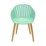 Nassau Outdoor Dining Chairs Set of 2 - Eco-Friendly, Stylish Eucalyptus Legs in Multiple Colors!