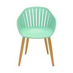 Nassau Outdoor Dining Chairs Set of 2 - Eco-Friendly, Stylish Eucalyptus Legs in Multiple Colors!