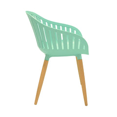 Nassau Outdoor Dining Chairs Set of 2 - Eco-Friendly, Stylish Eucalyptus Legs in Multiple Colors!