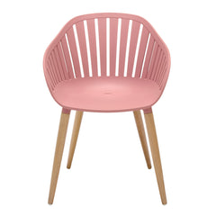 Nassau Outdoor Dining Chairs Set of 2 - Eco-Friendly, Stylish Eucalyptus Legs in Multiple Colors!