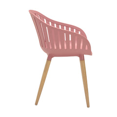 Nassau Outdoor Dining Chairs Set of 2 - Eco-Friendly, Stylish Eucalyptus Legs in Multiple Colors!