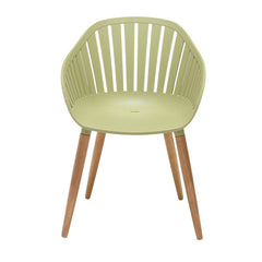 Nassau Outdoor Dining Chairs Set of 2 - Eco-Friendly, Stylish Eucalyptus Legs in Multiple Colors!