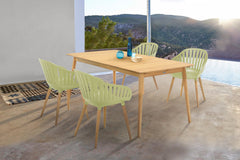 Nassau Outdoor Dining Chairs Set of 2 - Eco-Friendly, Stylish Eucalyptus Legs in Multiple Colors!