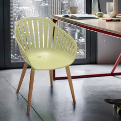 Nassau Outdoor Dining Chairs Set of 2 - Eco-Friendly, Stylish Eucalyptus Legs in Multiple Colors!