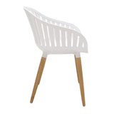 Nassau Outdoor Dining Chairs Set of 2 - Eco-Friendly, Stylish Eucalyptus Legs in Multiple Colors!