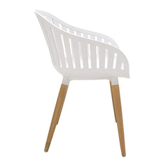 Nassau Outdoor Dining Chairs Set of 2 - Eco-Friendly, Stylish Eucalyptus Legs in Multiple Colors!