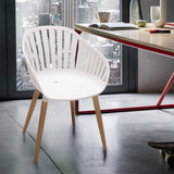 Nassau Outdoor Dining Chairs Set of 2 - Eco-Friendly, Stylish Eucalyptus Legs in Multiple Colors!