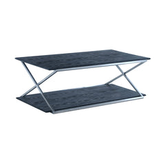 Westlake Dark Brown Wood Coffee Table with Dual Shelves - Stylish, Durable, and Fully Assembled!