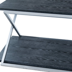 Westlake Dark Brown Wood Coffee Table with Dual Shelves - Stylish, Durable, and Fully Assembled!