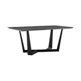 Radford Modern Melamine Metal Dining Table - Sturdy, Stylish Design for Family Gatherings & Easy Assembly