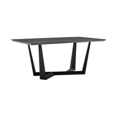 Radford Modern Melamine Metal Dining Table - Sturdy, Stylish Design for Family Gatherings & Easy Assembly