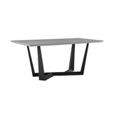 Radford Modern Melamine Metal Dining Table - Sturdy, Stylish Design for Family Gatherings & Easy Assembly