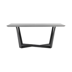 Radford Modern Melamine Metal Dining Table - Sturdy, Stylish Design for Family Gatherings & Easy Assembly