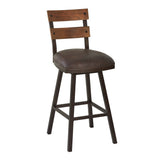 Saugus Transitional Swivel Barstool - Elegant Upholstered Design with Metal Frame for Modern Spaces