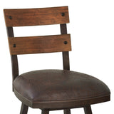 Saugus Transitional Swivel Barstool - Elegant Upholstered Design with Metal Frame for Modern Spaces