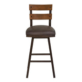 Saugus Transitional Swivel Barstool - Elegant Upholstered Design with Metal Frame for Modern Spaces