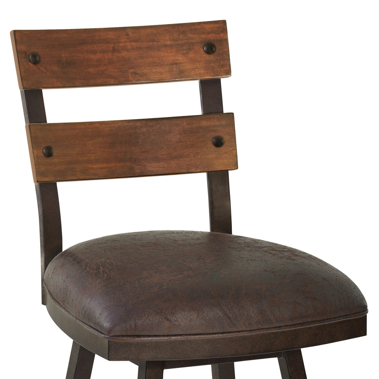 Saugus Transitional Swivel Barstool - Elegant Upholstered Design with Metal Frame for Modern Spaces