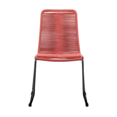 Shasta Outdoor Stackable Dining Chairs - Durable Steel Frame with Comfortable Rope Weave Design