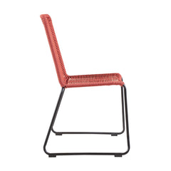 Shasta Outdoor Stackable Dining Chairs - Durable Steel Frame with Comfortable Rope Weave Design