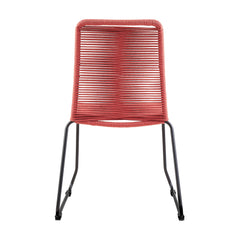 Shasta Outdoor Stackable Dining Chairs - Durable Steel Frame with Comfortable Rope Weave Design