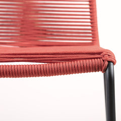Shasta Outdoor Stackable Dining Chairs - Durable Steel Frame with Comfortable Rope Weave Design