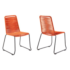 Shasta Outdoor Stackable Dining Chairs - Durable Steel Frame with Comfortable Rope Weave Design
