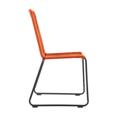 Shasta Outdoor Stackable Dining Chairs - Durable Steel Frame with Comfortable Rope Weave Design