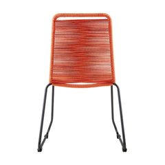 Shasta Outdoor Stackable Dining Chairs - Durable Steel Frame with Comfortable Rope Weave Design
