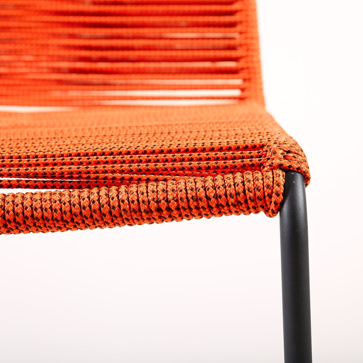 Shasta Outdoor Stackable Dining Chairs - Durable Steel Frame with Comfortable Rope Weave Design