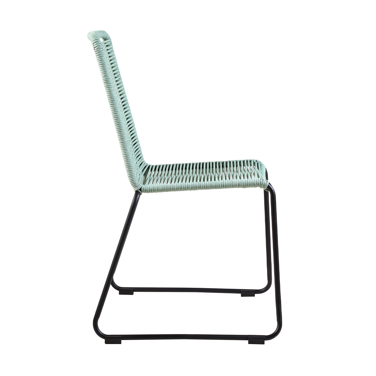 Shasta Outdoor Stackable Dining Chairs - Durable Steel Frame with Comfortable Rope Weave Design