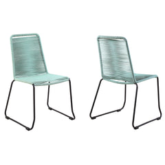 Shasta Outdoor Stackable Dining Chairs - Durable Steel Frame with Comfortable Rope Weave Design