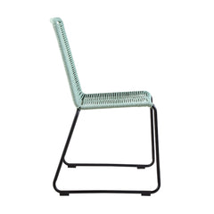 Shasta Outdoor Stackable Dining Chairs - Durable Steel Frame with Comfortable Rope Weave Design