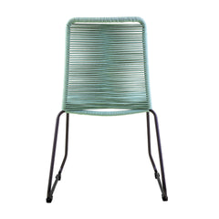 Shasta Outdoor Stackable Dining Chairs - Durable Steel Frame with Comfortable Rope Weave Design