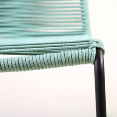 Shasta Outdoor Stackable Dining Chairs - Durable Steel Frame with Comfortable Rope Weave Design