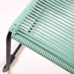 Shasta Outdoor Stackable Dining Chairs - Durable Steel Frame with Comfortable Rope Weave Design