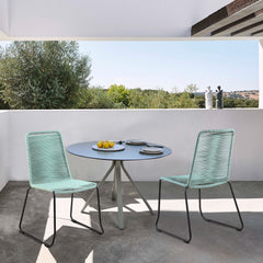 Shasta Outdoor Stackable Dining Chairs - Durable Steel Frame with Comfortable Rope Weave Design