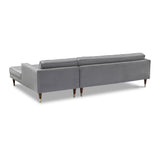 Somerset Velvet Mid Century Modern Right Sectional Sofa – Luxurious Comfort for Elegant Living