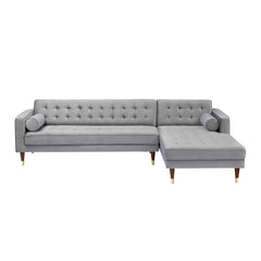 Somerset Velvet Mid Century Modern Right Sectional Sofa – Luxurious Comfort for Elegant Living