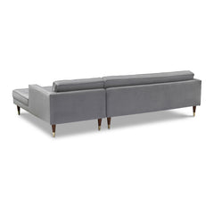 Somerset Velvet Mid Century Modern Right Sectional Sofa – Luxurious Comfort for Elegant Living