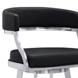 Saturn Barstool - Stylish 360-Degree Swivel Kitchen Stool with Comfortable Faux Leather Upholstery