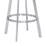 Saturn Barstool - Stylish 360-Degree Swivel Kitchen Stool with Comfortable Faux Leather Upholstery