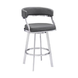 Saturn Barstool - Stylish 360-Degree Swivel Kitchen Stool with Comfortable Faux Leather Upholstery