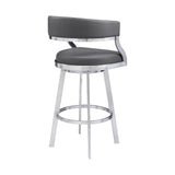 Saturn Barstool - Stylish 360-Degree Swivel Kitchen Stool with Comfortable Faux Leather Upholstery