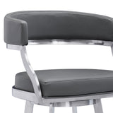 Saturn Barstool - Stylish 360-Degree Swivel Kitchen Stool with Comfortable Faux Leather Upholstery