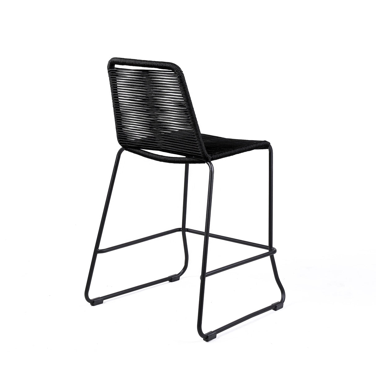 Shasta Outdoor Steel and Rope Stools, Set of 2 - Stylish, Stackable, and Perfect for Any Space!