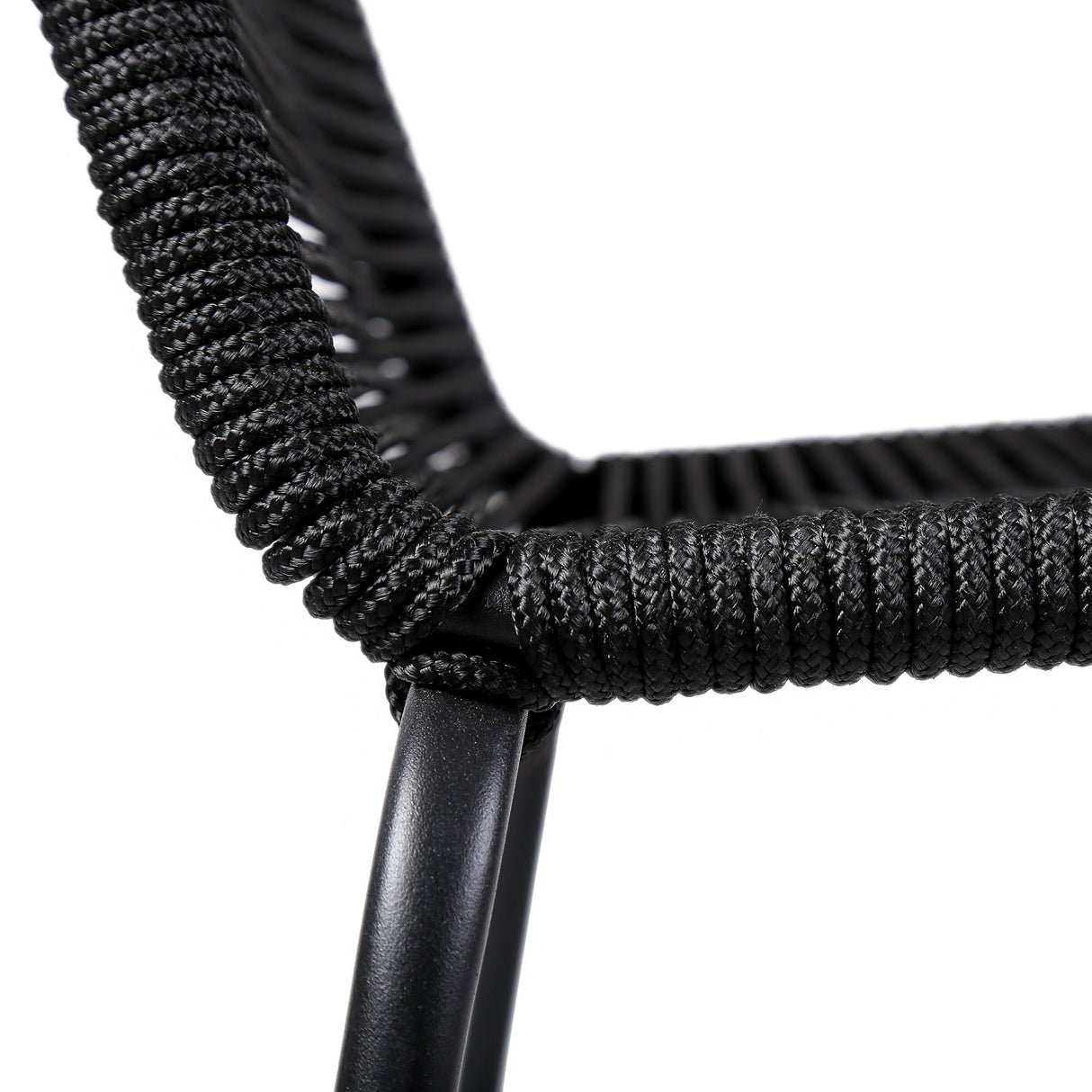 Shasta Outdoor Steel and Rope Stools, Set of 2 - Stylish, Stackable, and Perfect for Any Space!