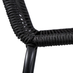 Shasta Outdoor Steel and Rope Stools, Set of 2 - Stylish, Stackable, and Perfect for Any Space!