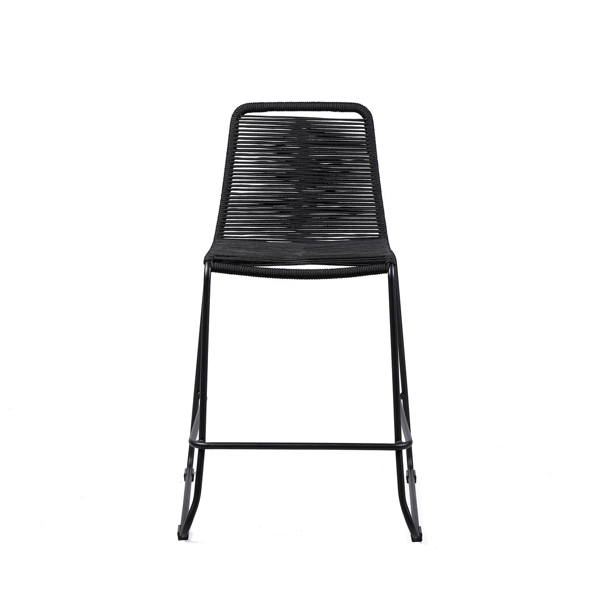 Shasta Outdoor Steel and Rope Stools, Set of 2 - Stylish, Stackable, and Perfect for Any Space!