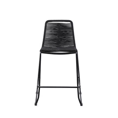 Shasta Outdoor Steel and Rope Stools, Set of 2 - Stylish, Stackable, and Perfect for Any Space!