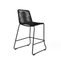 Shasta Outdoor Steel and Rope Stools, Set of 2 - Stylish, Stackable, and Perfect for Any Space!